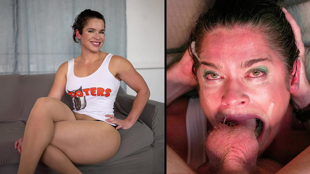 Hooters Waitress Facefuck 4k